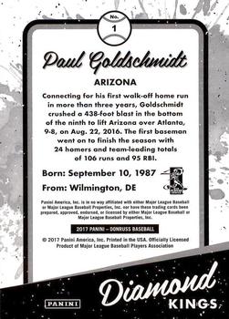 2017 Donruss #1 Paul Goldschmidt Back
