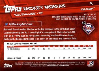 2017 Topps Pro Debut #1 Mickey Moniak Back