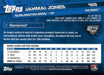 2017 Topps Pro Debut #128 Jahmai Jones Back