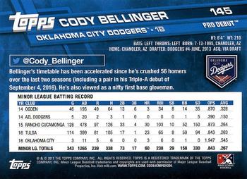 2017 Topps Pro Debut #145 Cody Bellinger Back