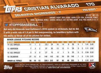 2017 Topps Pro Debut #170 Cristian Alvarado Back
