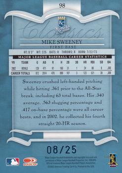 2003 Donruss Classics - Significant Signatures #98 Mike Sweeney Back