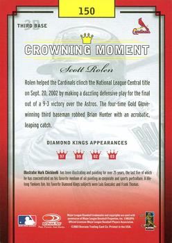 2003 Donruss Diamond Kings - Chicago Collection #150 Scott Rolen Back