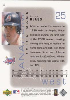 2000 Upper Deck Pros & Prospects #2 Troy Glaus Back