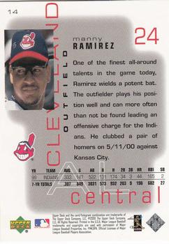 2000 Upper Deck Pros & Prospects #14 Manny Ramirez Back