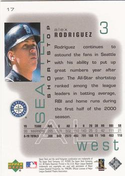 2000 Upper Deck Pros & Prospects #17 Alex Rodriguez Back