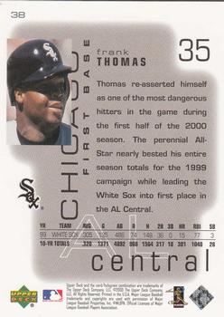 2000 Upper Deck Pros & Prospects #38 Frank Thomas Back
