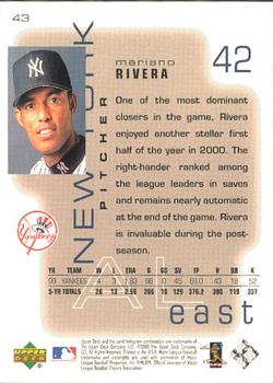 2000 Upper Deck Pros & Prospects #43 Mariano Rivera Back