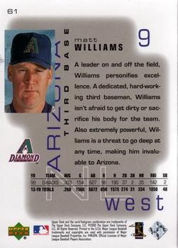 2000 Upper Deck Pros & Prospects #61 Matt Williams Back