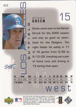 2000 Upper Deck Pros & Prospects #63 Shawn Green Back