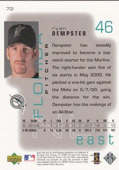 2000 Upper Deck Pros & Prospects #72 Ryan Dempster Back