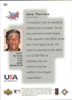 2000 Upper Deck Pros & Prospects #96 Joe Torres Back