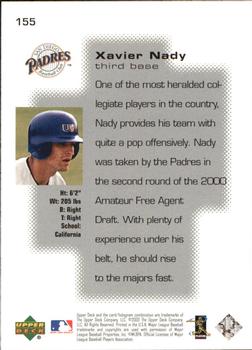 2000 Upper Deck Pros & Prospects #155 Xavier Nady Back