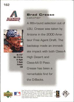 2000 Upper Deck Pros & Prospects #162 Brad Cresse Back