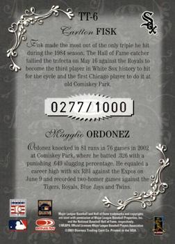 2003 Donruss Diamond Kings - Team Timeline #TT-6 Carlton Fisk / Magglio Ordonez Back