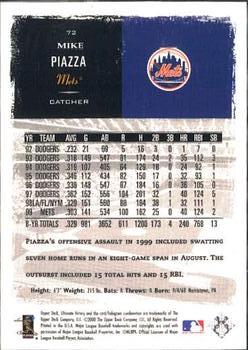 2000 Upper Deck Ultimate Victory #72 Mike Piazza Back