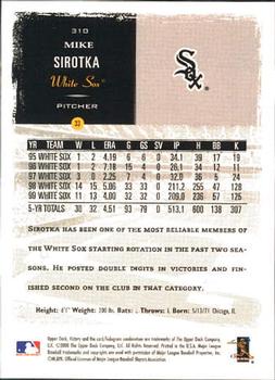 2000 Upper Deck Victory #310 Mike Sirotka Back