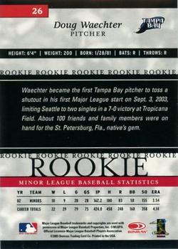 2003 Donruss/Leaf/Playoff (DLP) Rookies & Traded - 2003 Donruss Elite Extra Edition #26 Doug Waechter Back