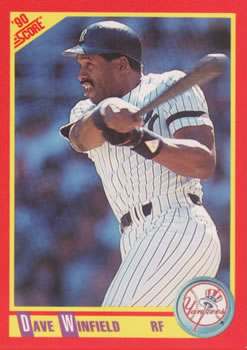 1990 Score #307 Dave Winfield Front