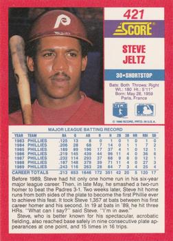 1990 Score #421 Steve Jeltz Back
