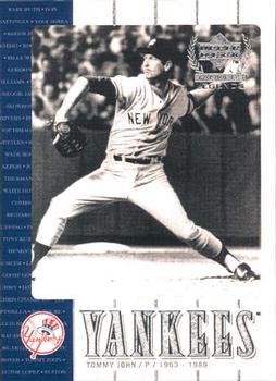2000 Upper Deck Yankees Legends #35 Tommy John Front