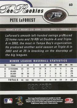 2003 Donruss/Leaf/Playoff (DLP) Rookies & Traded - 2003 Donruss Rookies & Traded Autographs #60 Pete LaForest Back