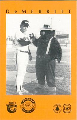 1985 Fresno Giants Smokey #2 Marty DeMerritt Front