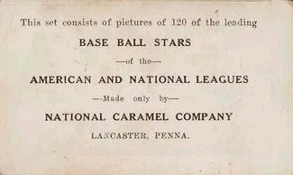1921-23 National Caramel (E220) #NNO Babe Ruth Back