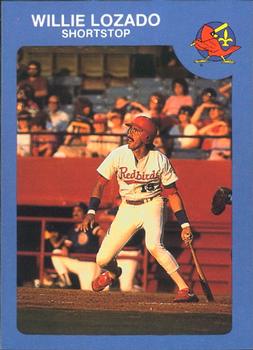 1985 Riley's Sports Gallery Louisville Redbirds #19 Willie Lozado Front