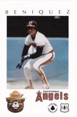 1984 California Angels Smokey SGA #NNO Juan Beniquez Front