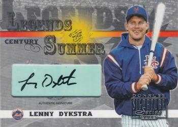 2003 Donruss Signature - Legends of Summer Autographs Century #LS-27 Lenny Dykstra Front