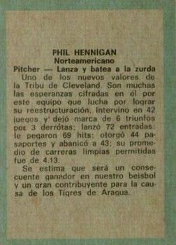 1970 Ovenca Venezuelan #39 Phil Hennigan Back
