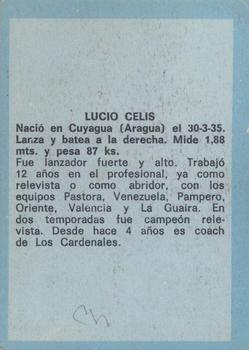 1970 Ovenca Venezuelan #57 Lucio Celis Back