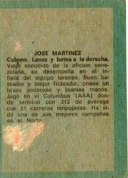 1970 Ovenca Venezuelan #76 Jose Martinez Back