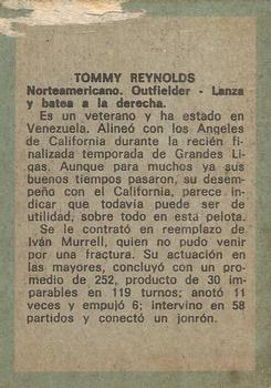 1970 Ovenca Venezuelan #78 Tommy Reynolds Back