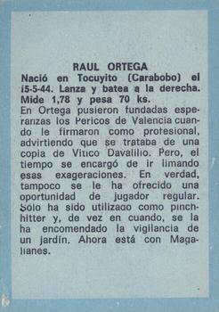 1970 Ovenca Venezuelan #95 Raul Ortega Back