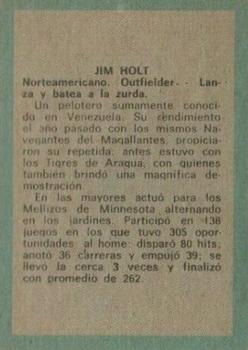1970 Ovenca Venezuelan #111 Jim Holt Back