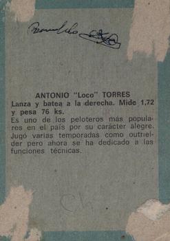 1970 Ovenca Venezuelan #136 Antonio Torres Back