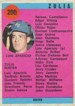 1970 Ovenca Venezuelan #200 Luis Aparicio Front