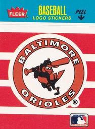 1986 Fleer Classic Miniatures - Logo Stickers (Stripes) #NNO Baltimore Orioles Front