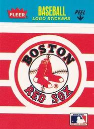 1986 Fleer Classic Miniatures - Logo Stickers (Stripes) #NNO Boston Red Sox Front