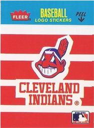 1986 Fleer Classic Miniatures - Logo Stickers (Stripes) #NNO Cleveland Indians Front