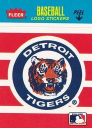 1986 Fleer Classic Miniatures - Logo Stickers (Stripes) #NNO Detroit Tigers Front