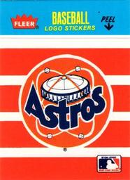 1986 Fleer Classic Miniatures - Logo Stickers (Stripes) #NNO Houston Astros Front
