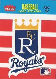 1986 Fleer Classic Miniatures - Logo Stickers (Stripes) #NNO Kansas City Royals Front