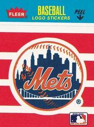 1986 Fleer Classic Miniatures - Logo Stickers (Stripes) #NNO New York Mets Front