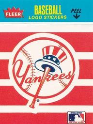 1986 Fleer Classic Miniatures - Logo Stickers (Stripes) #NNO New York Yankees Front