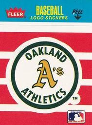 1986 Fleer Classic Miniatures - Logo Stickers (Stripes) #NNO Oakland Athletics Front