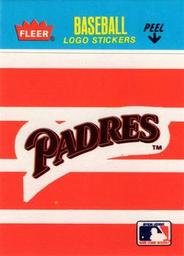 1986 Fleer Classic Miniatures - Logo Stickers (Stripes) #NNO San Diego Padres Front