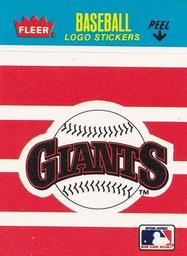 1986 Fleer Classic Miniatures - Logo Stickers (Stripes) #NNO San Francisco Giants Front
